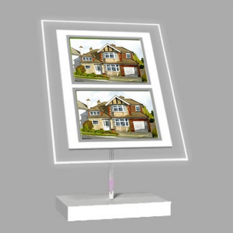 2 x A3L Freestanding Light Panel - With Bevel